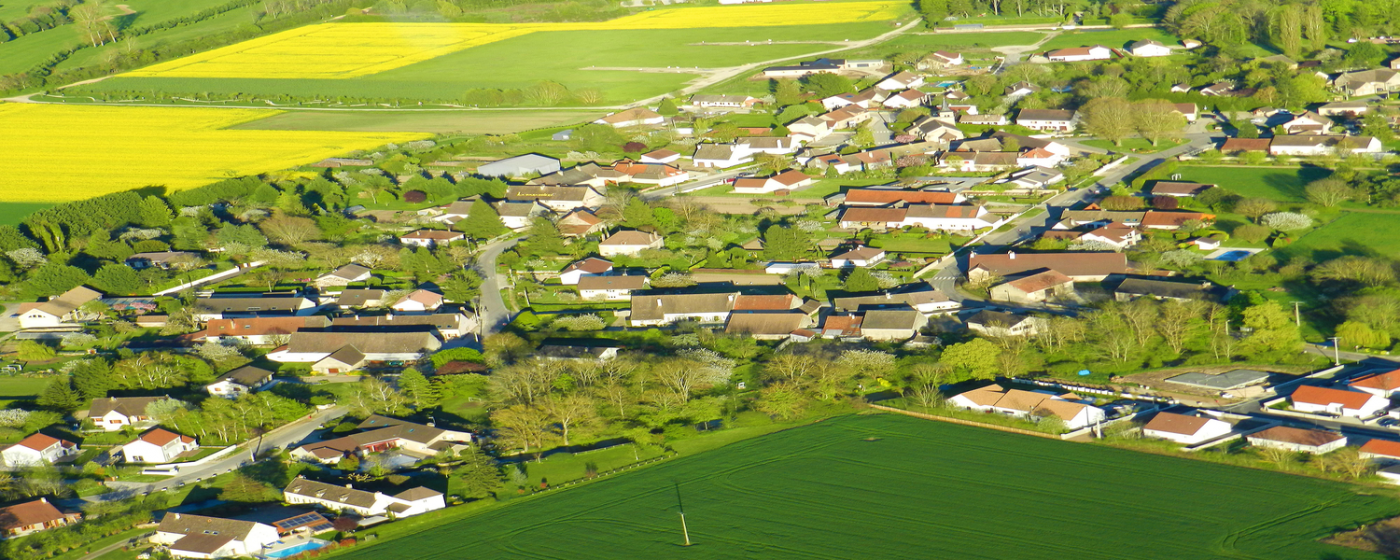 Vue aérienne du village