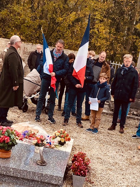 pose de la gerbe du 11 novembre